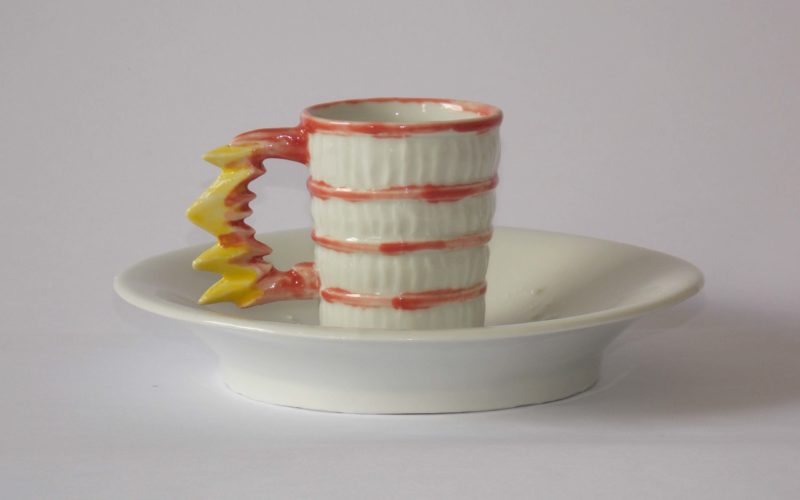 Dresden, tasse et soucoupe, de la série Exodus Fabrication manuelle par le dutch design er Bas van Zuijlen