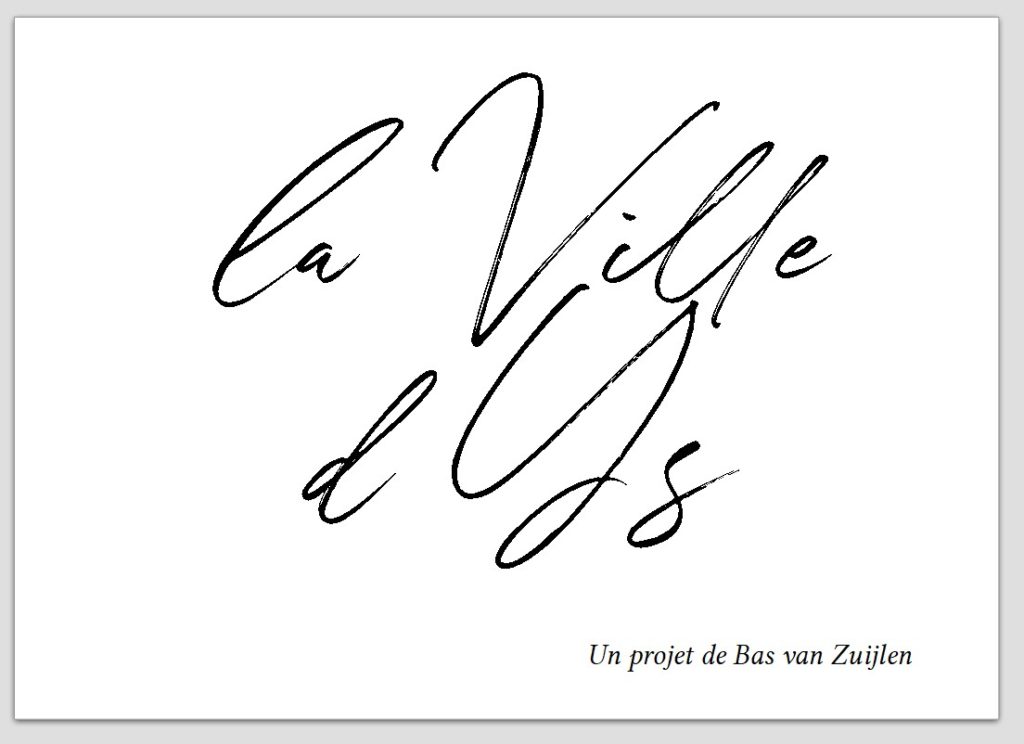 couverture du livret "la ville d'Ys, un projet de Bas van Zuijlen"